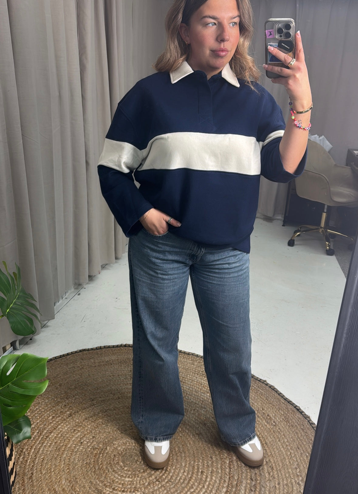 NAVY RUGBY TOP