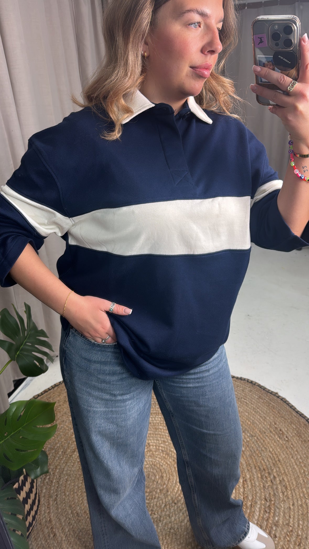 NAVY RUGBY TOP