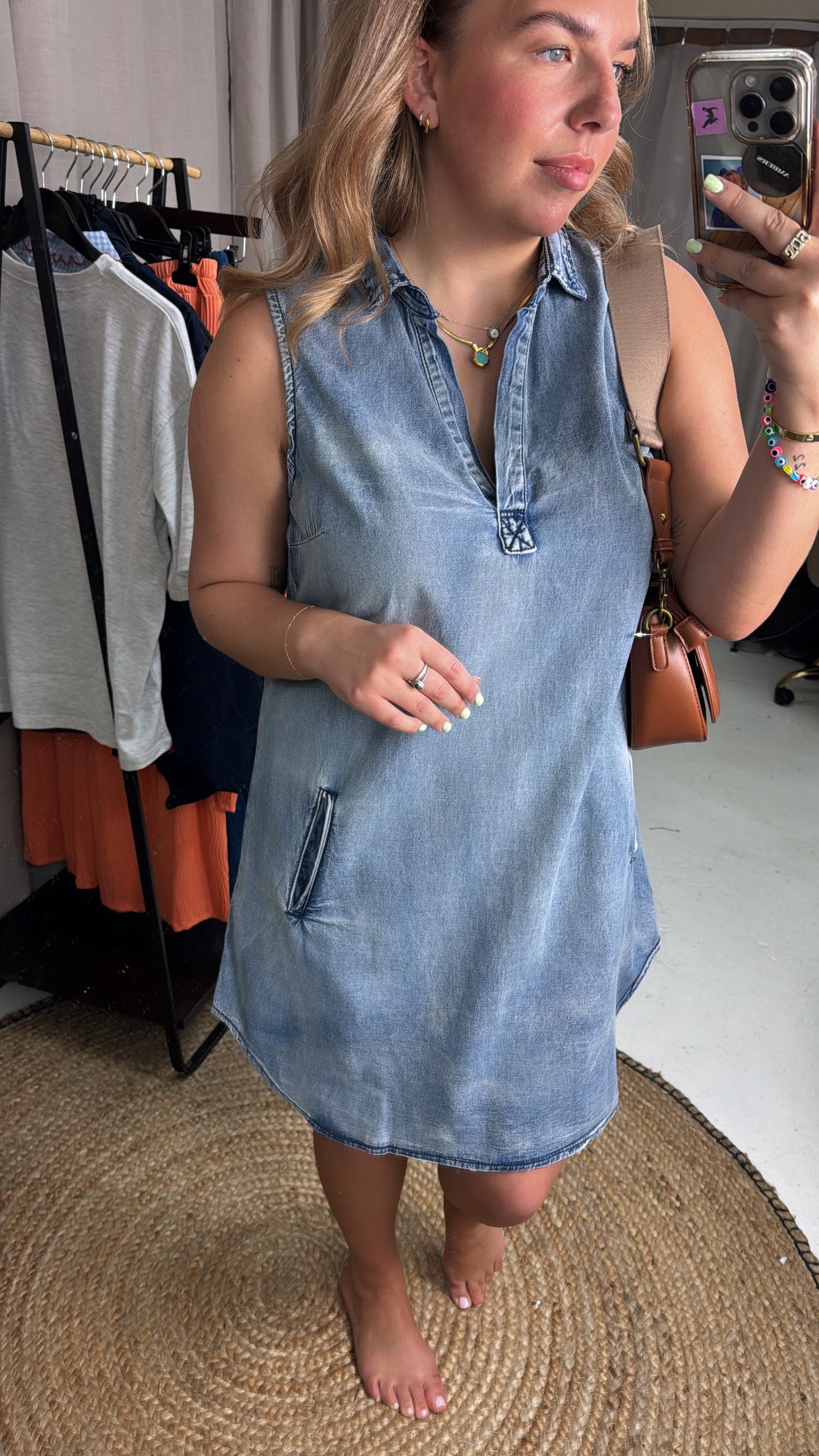 WILLOW DENIM VEST DRESS