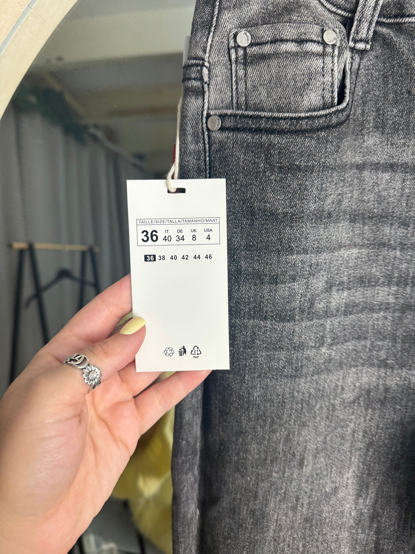 Grey mom jeans
