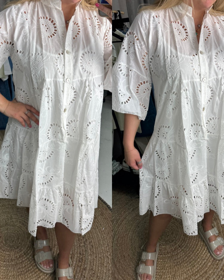 LISA BRODERIE DRESS