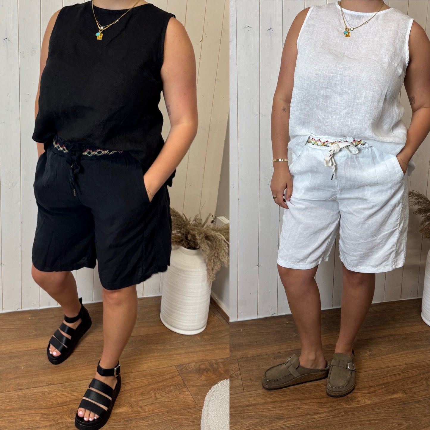 HELENA LINEN BLEND SHORTS