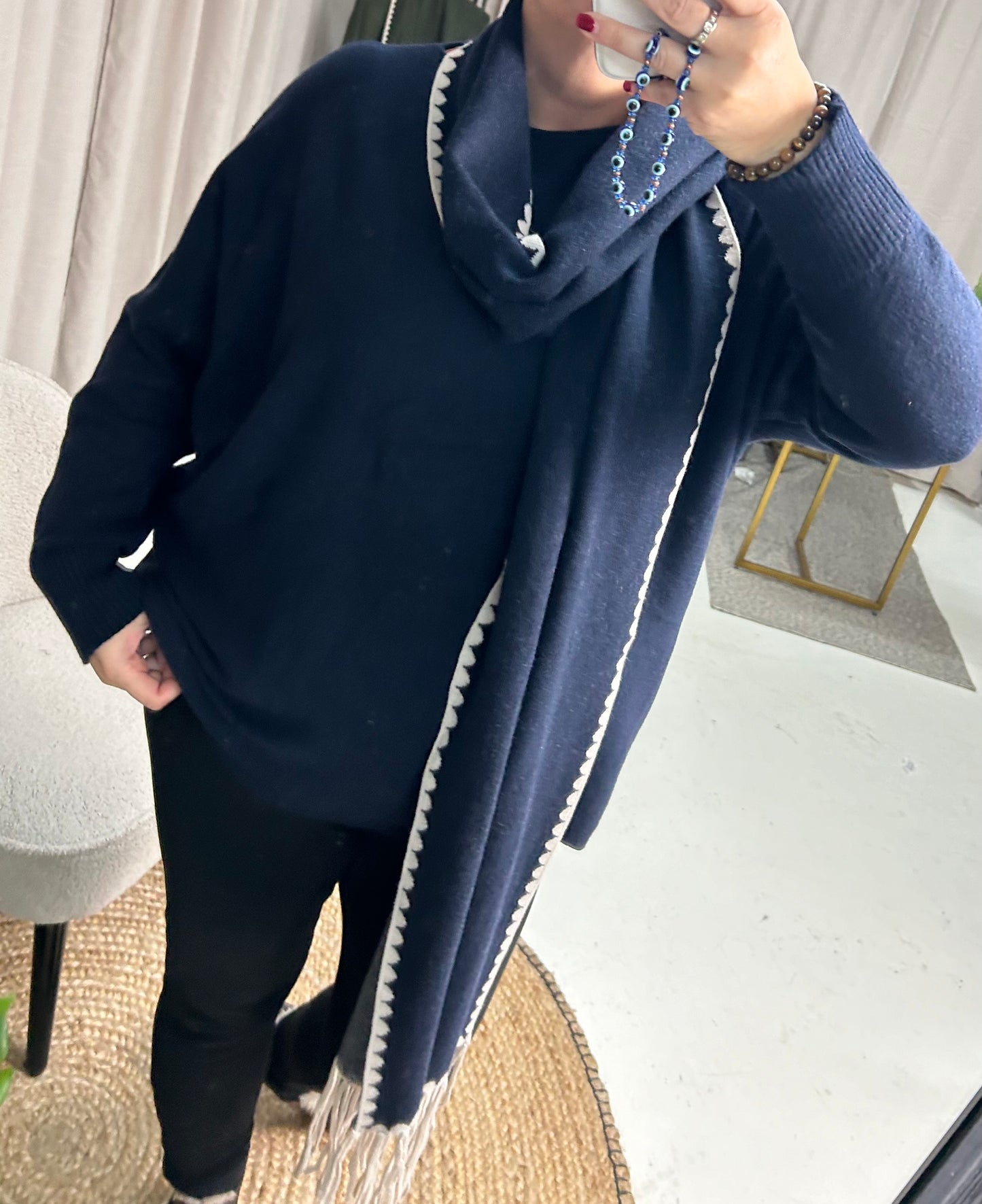 GEMMA SCARF JUMPER