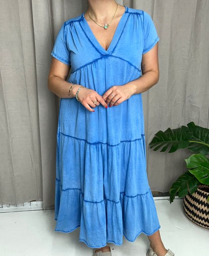 ISLA ACID WASH MAXI DRESS