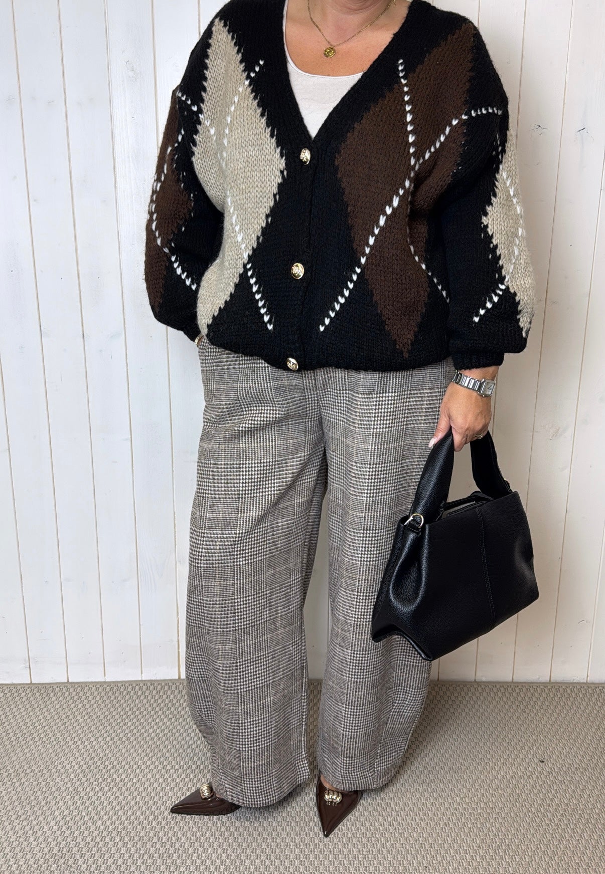 BRANDY ARGYLE CARDIGAN