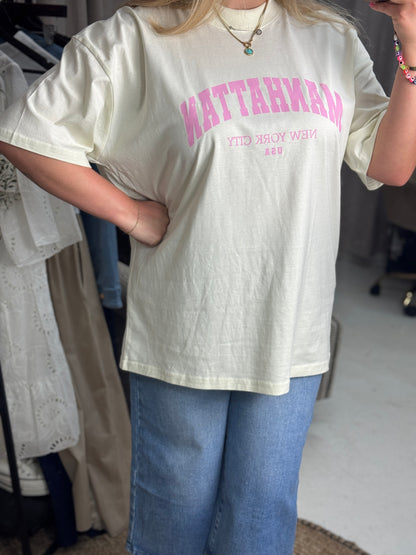 CASSIE PINK GRAPHIC T-SHIRT