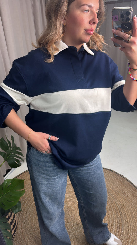 NAVY RUGBY TOP