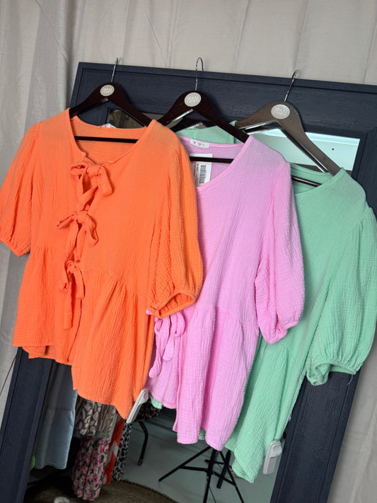 Cheesecloth tops