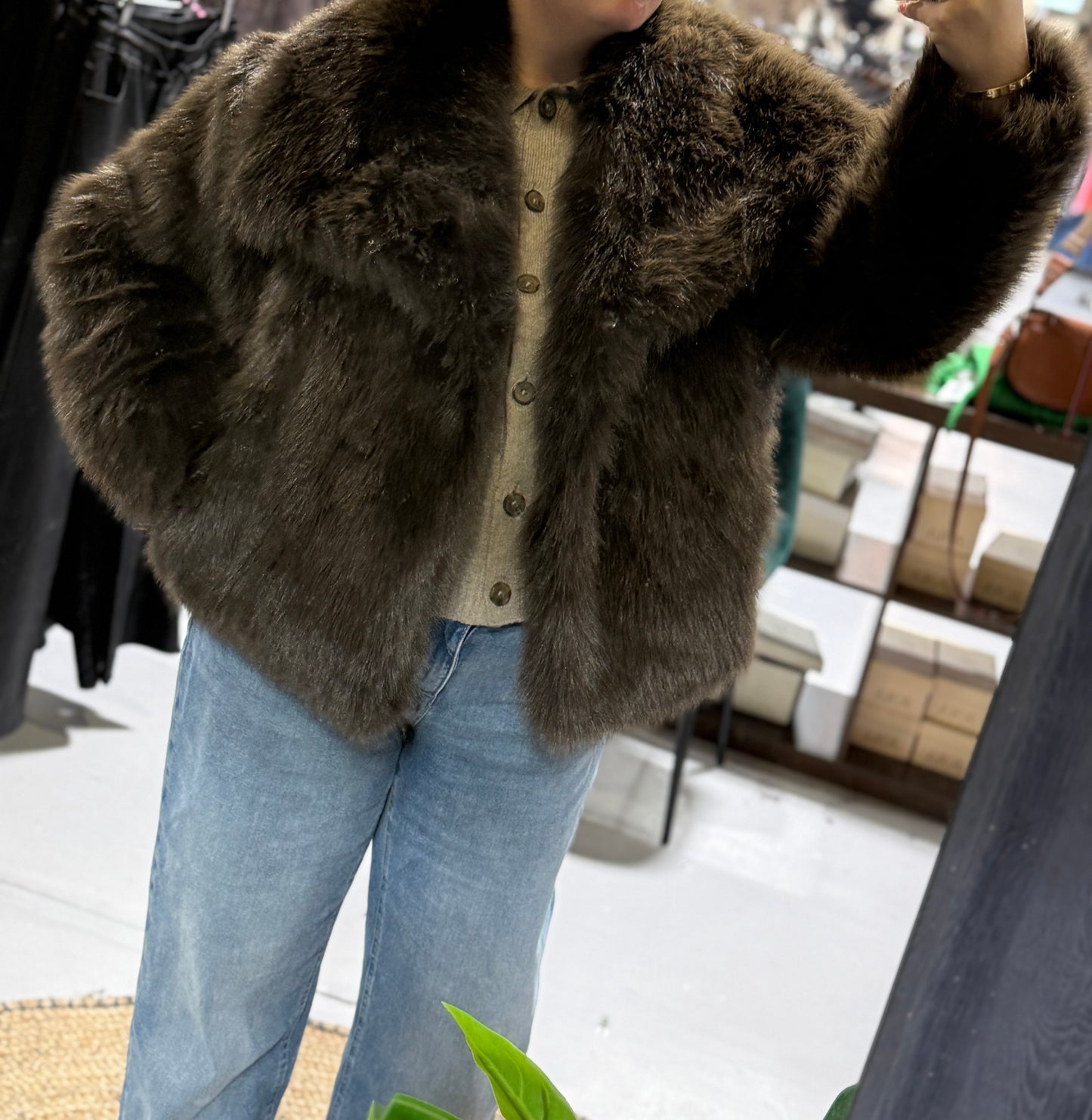 ZARA FUR COAT