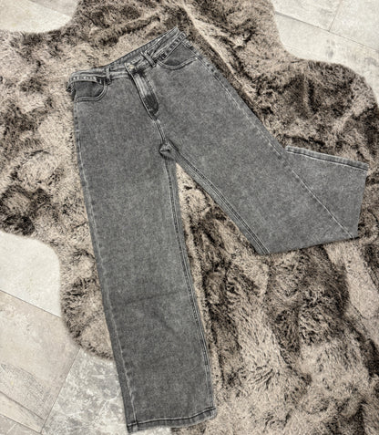 RILEY WIDE LEG GREY JEANS