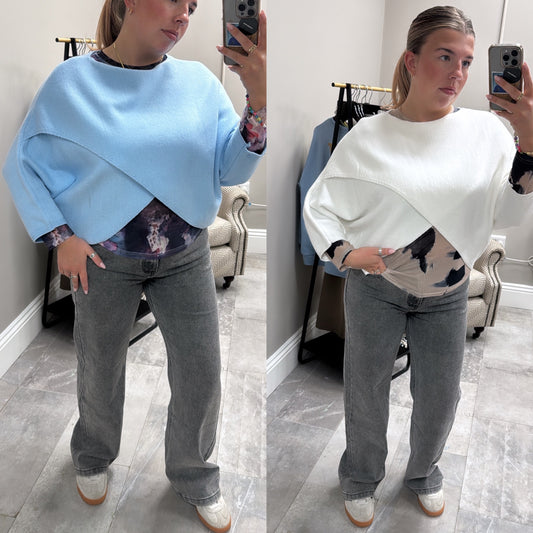 GABBY WRAP KNITTED JUMPER