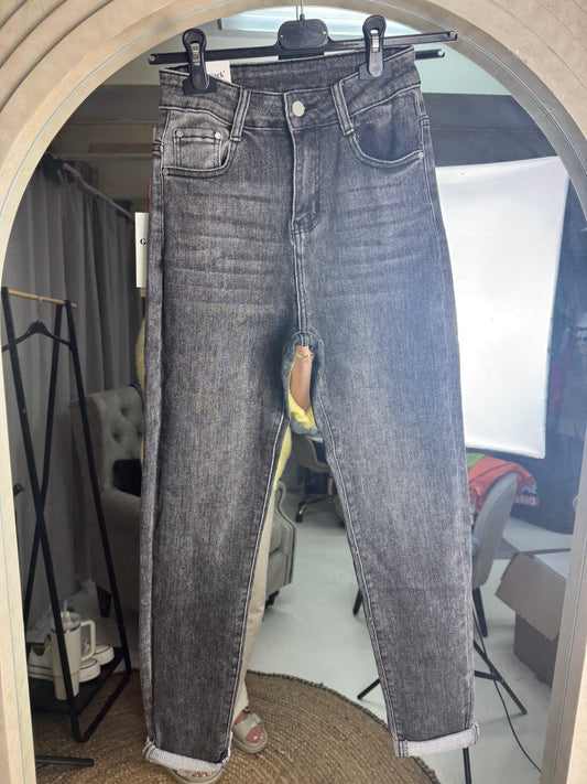 Grey mom jeans