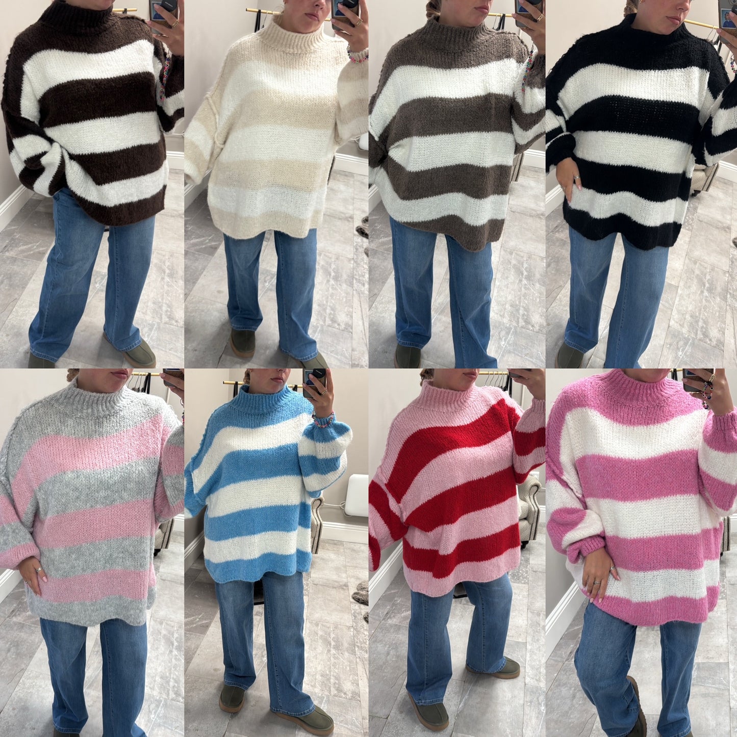 OLIVIA STRIPE KNITTED JUMPER *ALL COLOURS*