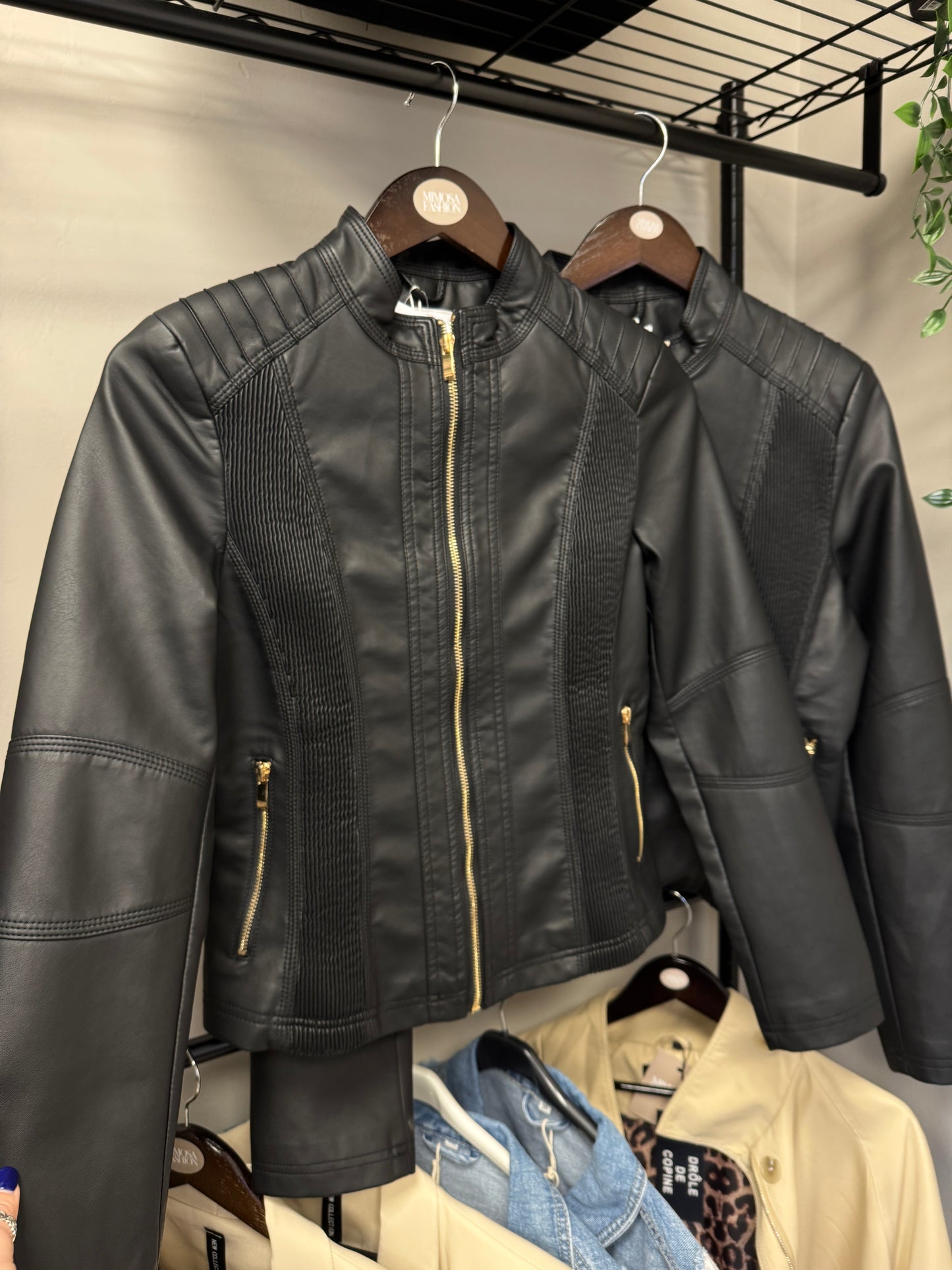 LEATHER BIKER JACKET